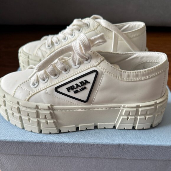 Prada Double Wheel Re-Nylon gabardine sneakers - Picture 3 of 6